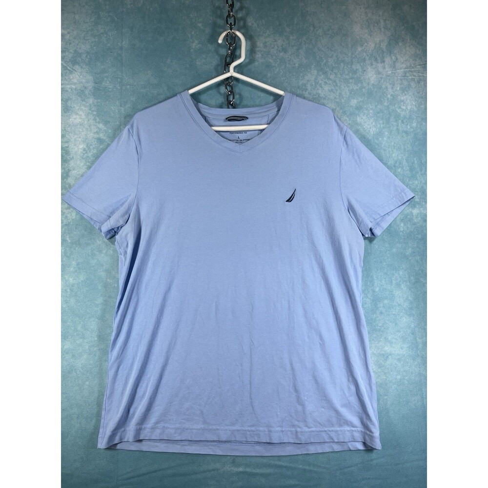 Y2K VTG Nautica Mens V Neck Shirt Preformance Tee